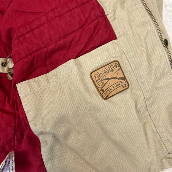 VTG Columbia Jacket Mens Large Beige Canvas Chore Coat Barn Outdoors Field - Picture 8 of 14